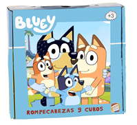 Rompecabezas Bluey Con 9 Cubos. 21 X 22 X 6 Cm