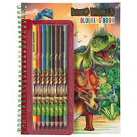 Dino World libro de colorear con lápices de colores