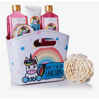 SET DE BAÑO BOLSO EXCLUSIVO UNICORN