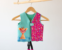Chaleco Neopreno Kiokids 12-24 MESES FUCSIA JIRAFA 