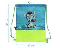 Bolsa Red de Playa Kiokids VERDE CEBRA 38X30 CM 