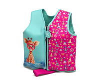 Chaleco Neopreno Kiokids 2-3 AÑOS FUCSIA JIRAFA 