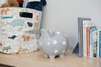 HUCHA CERAMICA CERDITO GRIS PEARHEAD