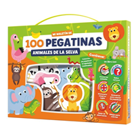 MALETINES 100 PEGATINAS ANIMALES EN LA SELVA