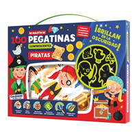 MALETIN 100 PEGATINAS LUMINISCENTES - PIRATAS